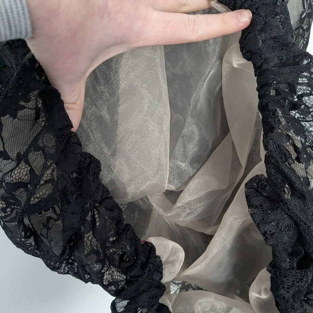 NWT Anthropologie Black Lace Bubble Dress Slip - Picture 9 of 11